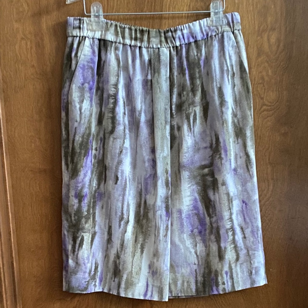 Chico’s watercolor midi-skirt with pockets